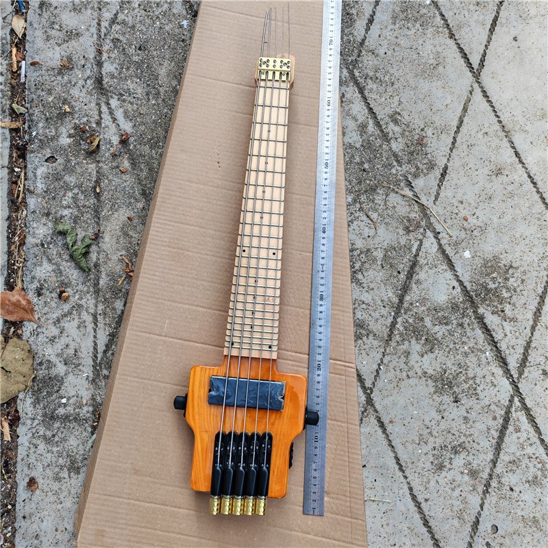 MINI 5 Strings กีตาร์ไฟฟ้าเบส, Ash Body 24 Frets Maple Fretboard HG931