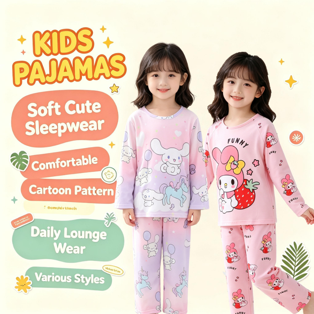 เสื้อแขนยาวรอบคอยูนิคอร์นสำหรับเด็กหญิงอายุ 7-8 ปี เหมาะสำหรับสวมใส่ในตอนกลางคืนและการนอน