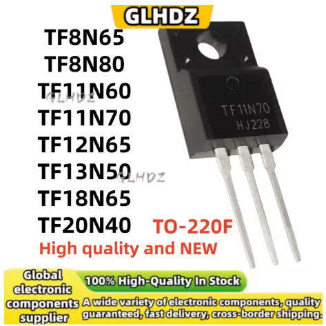 1-5PCS AOTF TF8N65 TF8N80 TF11N60 TF11N70 TF12N65 TF13N50 TF18N65 TF20N40 ยี่ห้อใหม่ TO-220F ในสต็อก