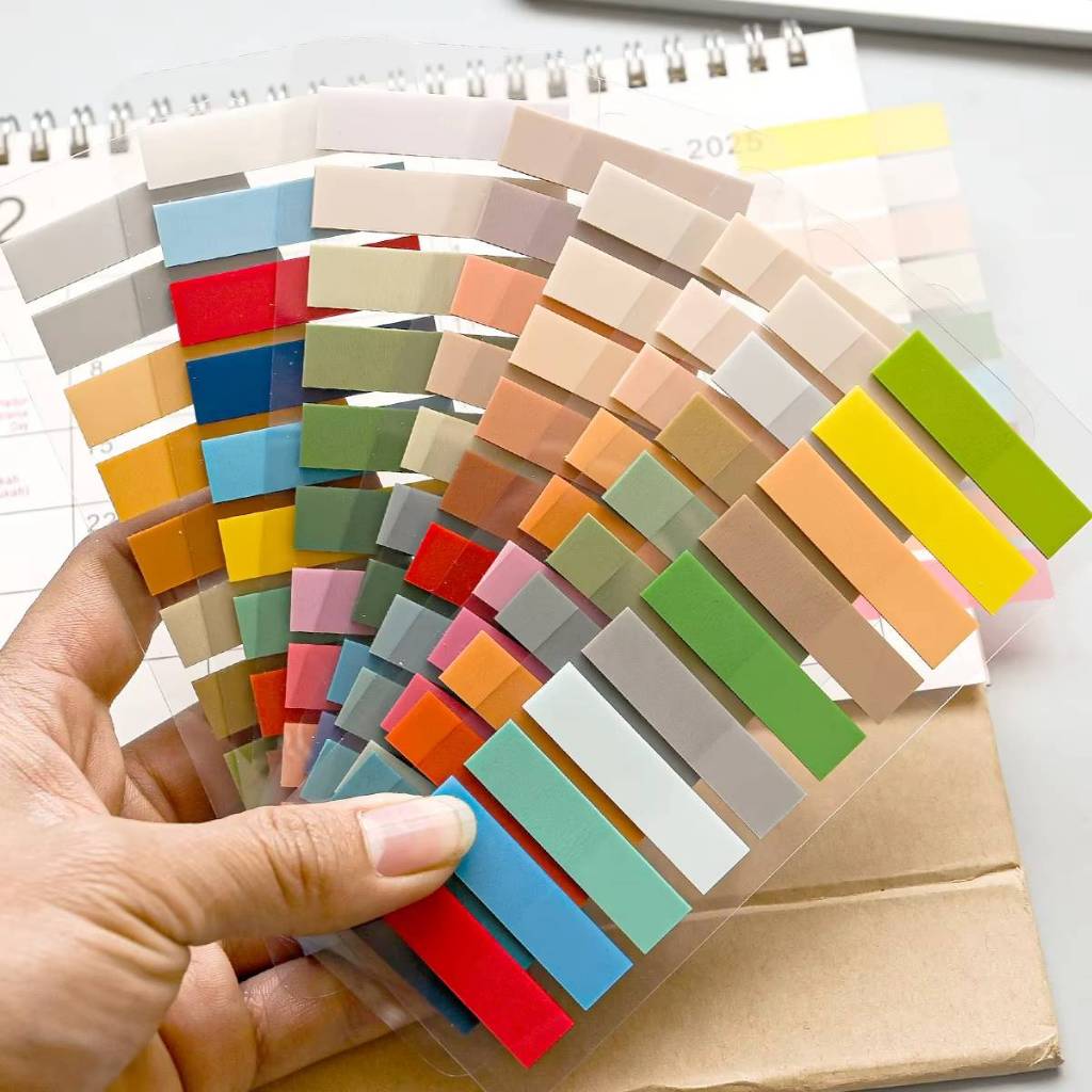 Index Sticky Note 10สี (200ชิ้น) แบบพลาสติก กันน้ำ ที่คั่นหนังสือ เน้นข้อความ เขียนได้ แฟ้มไม้บรรทัด
