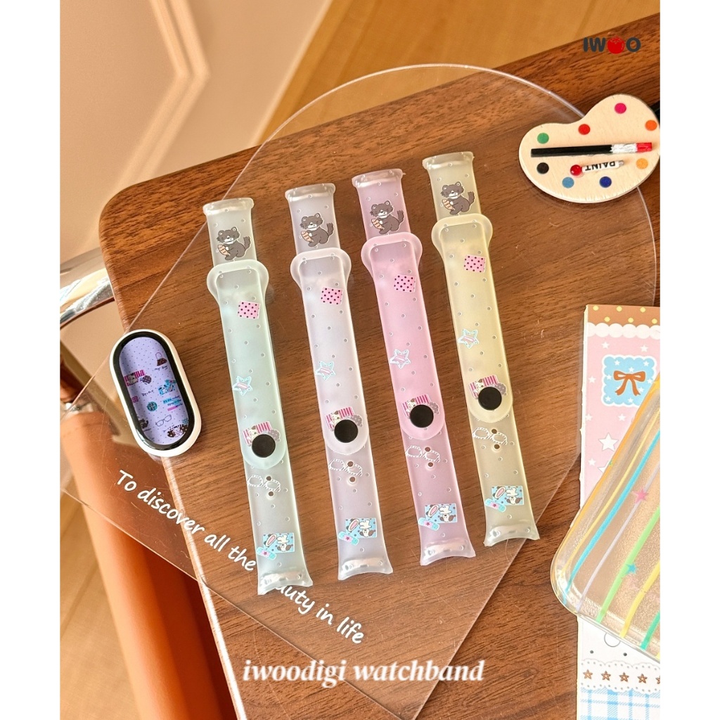 สําหรับ xiaomi/mi band 11/mi band 10 nfc/เซรามิค/mi band 9/mi 8 TPU 防水士休闲表带
