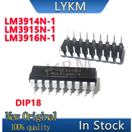 5PCS ใหม่ LM3914N-1 LM3914N LM3915N-1 LM3915N LM3916N-1 LM3916N DIP18 แผนภูมิบาร์ LED แสดงชิปไดร์เวอ
