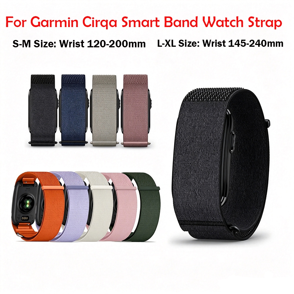 สําหรับสายรัดข้อมือ Garmin CIRQA พร้อมหน้าจอ Velcro Fastening Nylon CIRQA สายนาฬิกาอัจฉริยะ ใช้ได้กับทั้งชายและหญิง