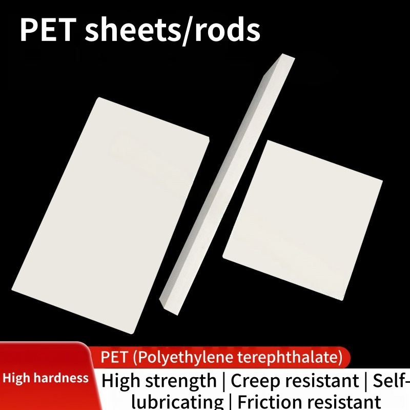 บอร์ด PETP แท่ง PET สีขาวพร้อมไฟเบอร์กลาสโพลีเอสเตอร์ PET-TX บอร์ดสีดํา PBT + GF30% บอร์ด Rod