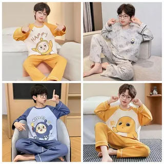 ราคาไม่แพงเด็กชุดนอนเด็กชายและเด็กหญิงแขนยาวคอกลม Spaceman Holiday Kids Soft Comfort Home ชุดสําหรับ 5 - 6 ปี
