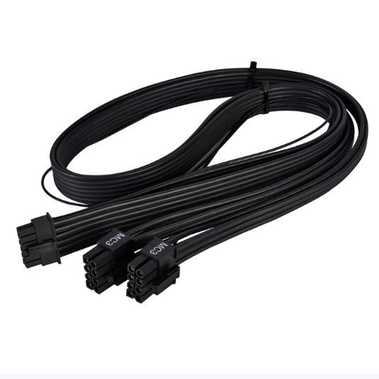 SilverStone PP14-EPS PCI-E 5.0 12VHPWR 12+4p ถึง 2x8p สายจ่ายไฟ GPU