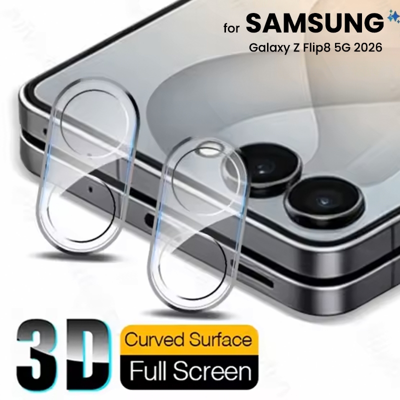 2 ชิ้น 3D กระจกนิรภัยกล้องสําหรับ Samsung Galaxy Z Flip 8 5G 6.9 "SM-F776B/DS F776U1 zflip flip8 zfl