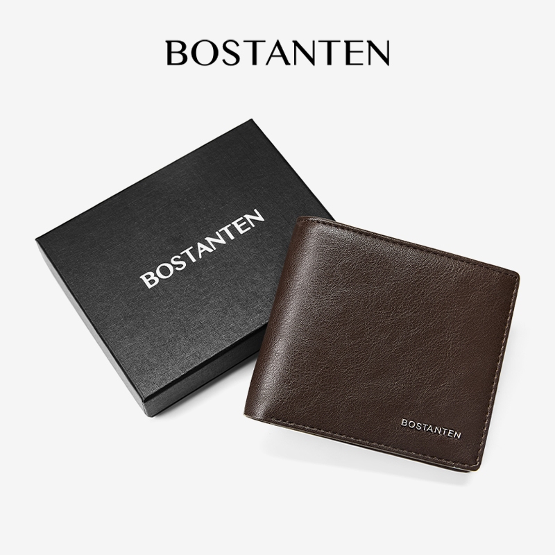 BOSTANTEN محفظة رجالية Weston تطوى 3 مرات مع علبة هدية — صورة 3