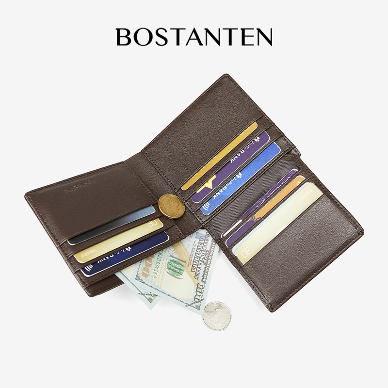 BOSTANTEN محفظة رجالية Weston تطوى 3 مرات مع علبة هدية — صورة 7