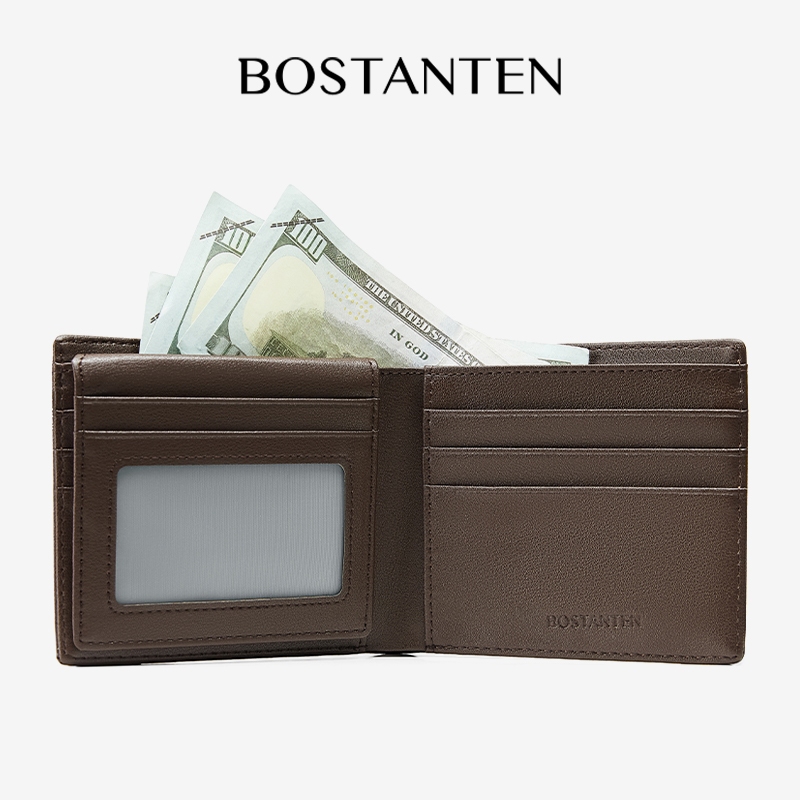 BOSTANTEN محفظة رجالية Weston تطوى 3 مرات مع علبة هدية — صورة 8