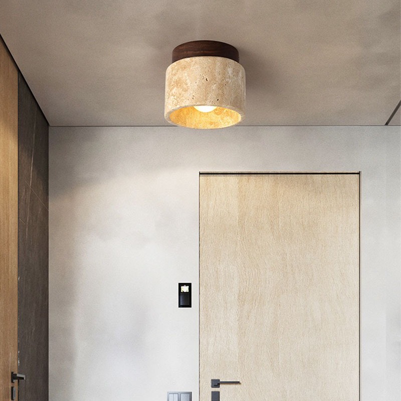 OneFire_Lighting นอร์ดิก โคมไฟเพดาน ห้องนอน ไฟ Led เพดาน ห้องนั่งเล่น สไตล์ครีม โคมไฟติดเพดาน