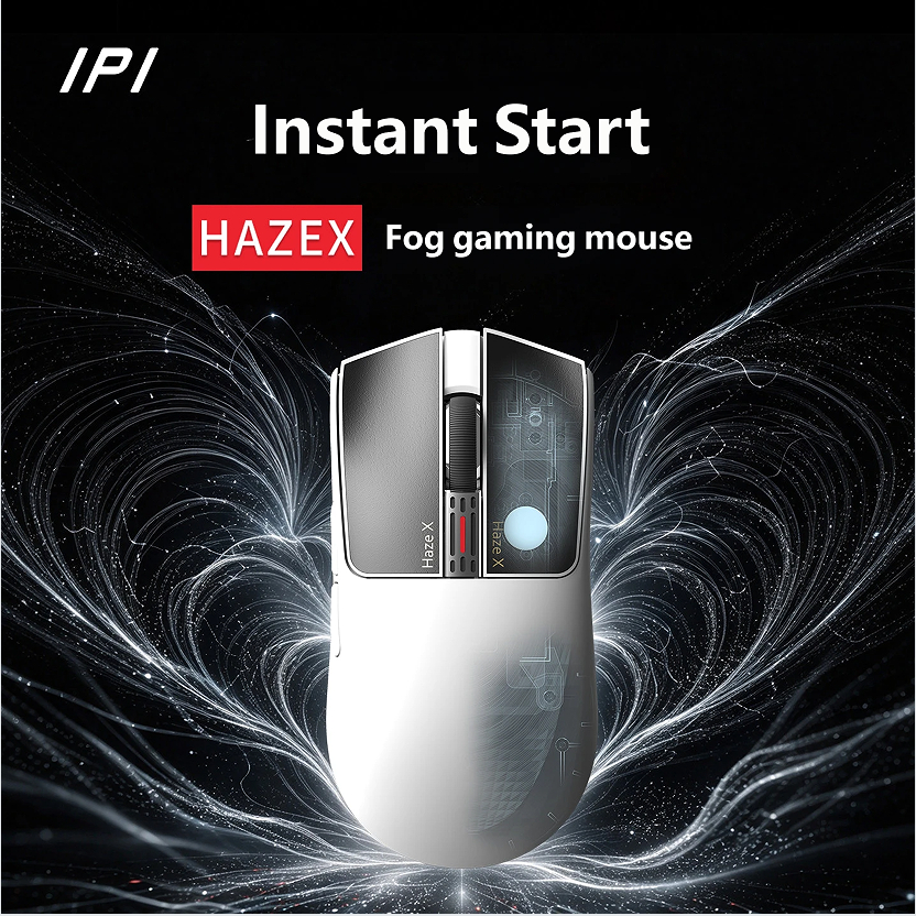 IPI HAZEX Fog เมาส์ไร้สาย 8K 3955 0.2 มม.แม่เหล็กไฟฟ้า Micro Motion Gaming เมาส์ไร้สาย