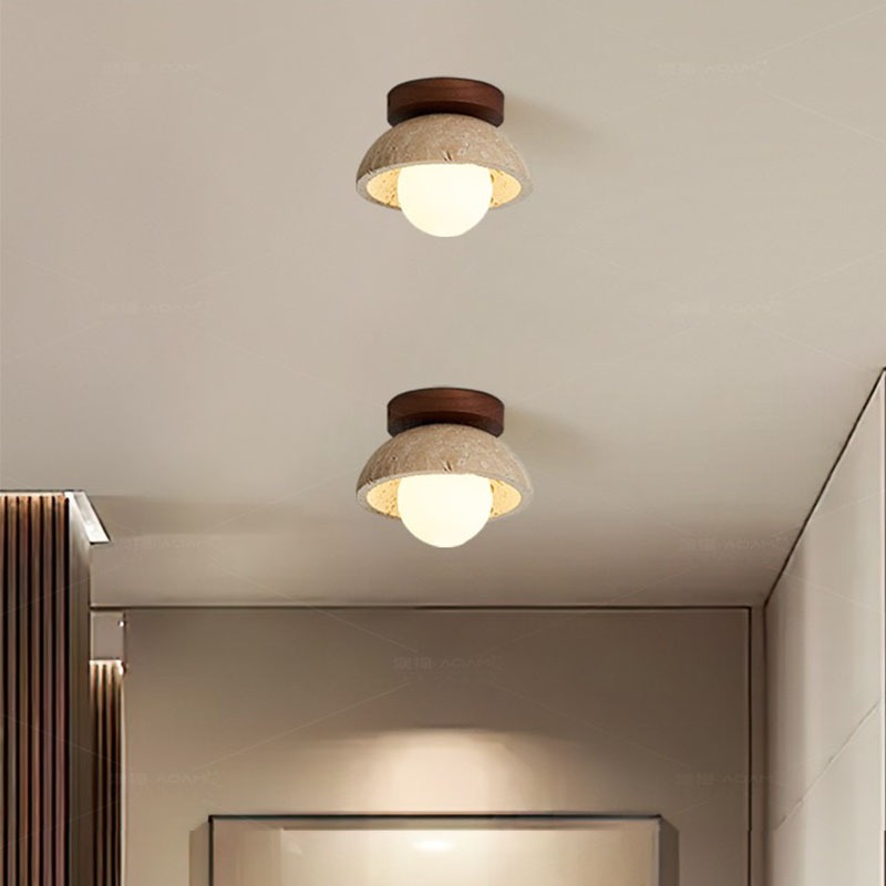 OneFire_Lighting นอร์ดิก โคมไฟเพดาน ห้องนอน ไฟ Led เพดาน ห้องนั่งเล่น สไตล์ครีม โคมไฟติดเพดาน