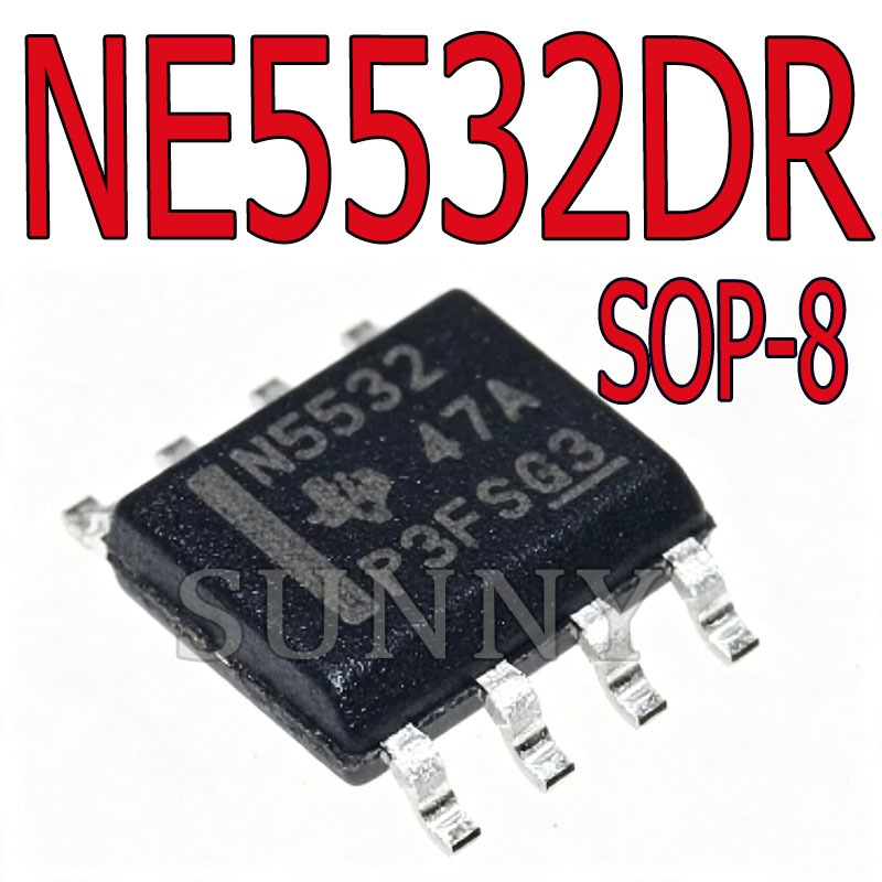 10 ~ 20PCS NE5532DR ของแท้เสียงต่ําเครื่องขยายเสียงการทํางานคู่ชิป IC SOP-8 Patch