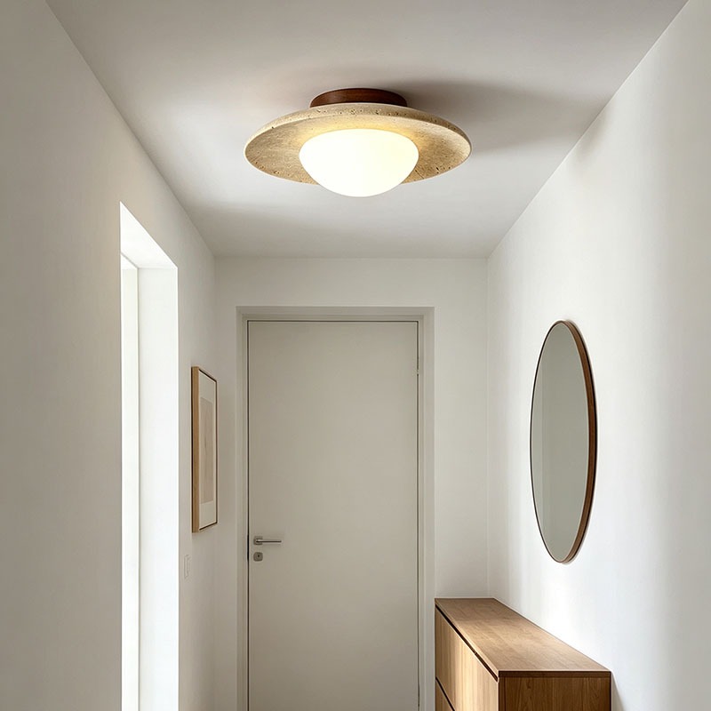 MINIMALIST_LIGHTING นอร์ดิก โคมไฟเพดาน ห้องนอน ไฟ Led เพดาน ห้องนั่งเล่น สไตล์ครีม โคมไฟติดเพดาน