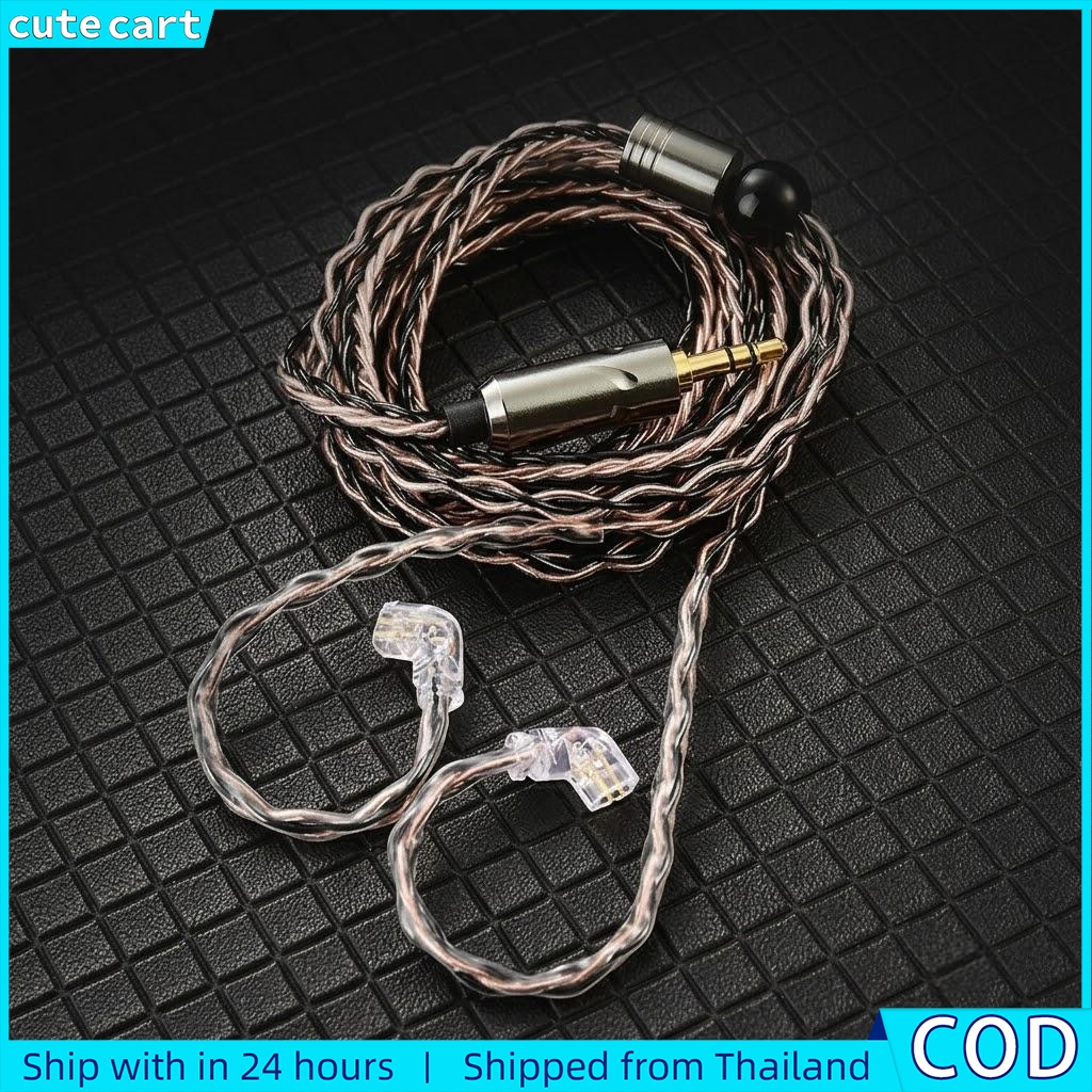 สายหูฟังทดแทนที่ทนทาน QDC 2Pin 0.78 มม. ถึง 3.5 มม. แจ็คเสียง | สายไฟถักความหนาแน่นสูงสายเสริมเสียงสายอุปกรณ์เสริมสําหรับจอภาพในหู