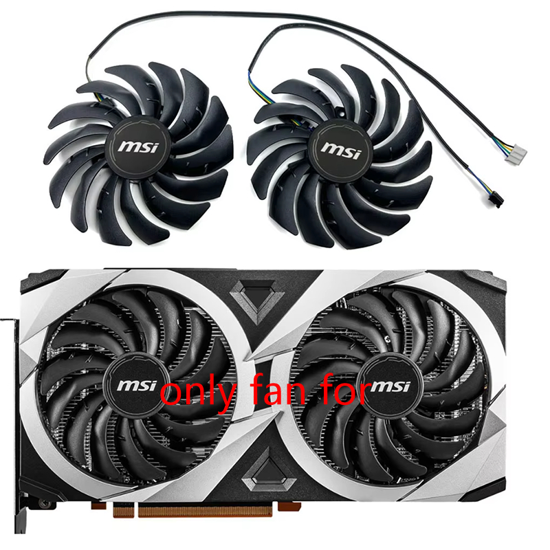 95 มม.PLD10010B12HH RX 6600 MECH 2X 8G GPU พัดลมสําหรับ MSI Mech Radeon RX 66006600 XT6700 XT MECH 2