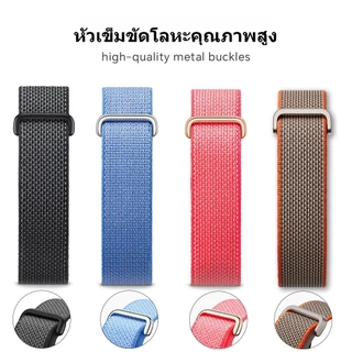 สไตล์ใหม่เหมาะสําหรับ Google Fitbit Air Nylon สายรัดถักกีฬาสายรัดข้อมือทดแทน Velcro ระบายอากาศได้