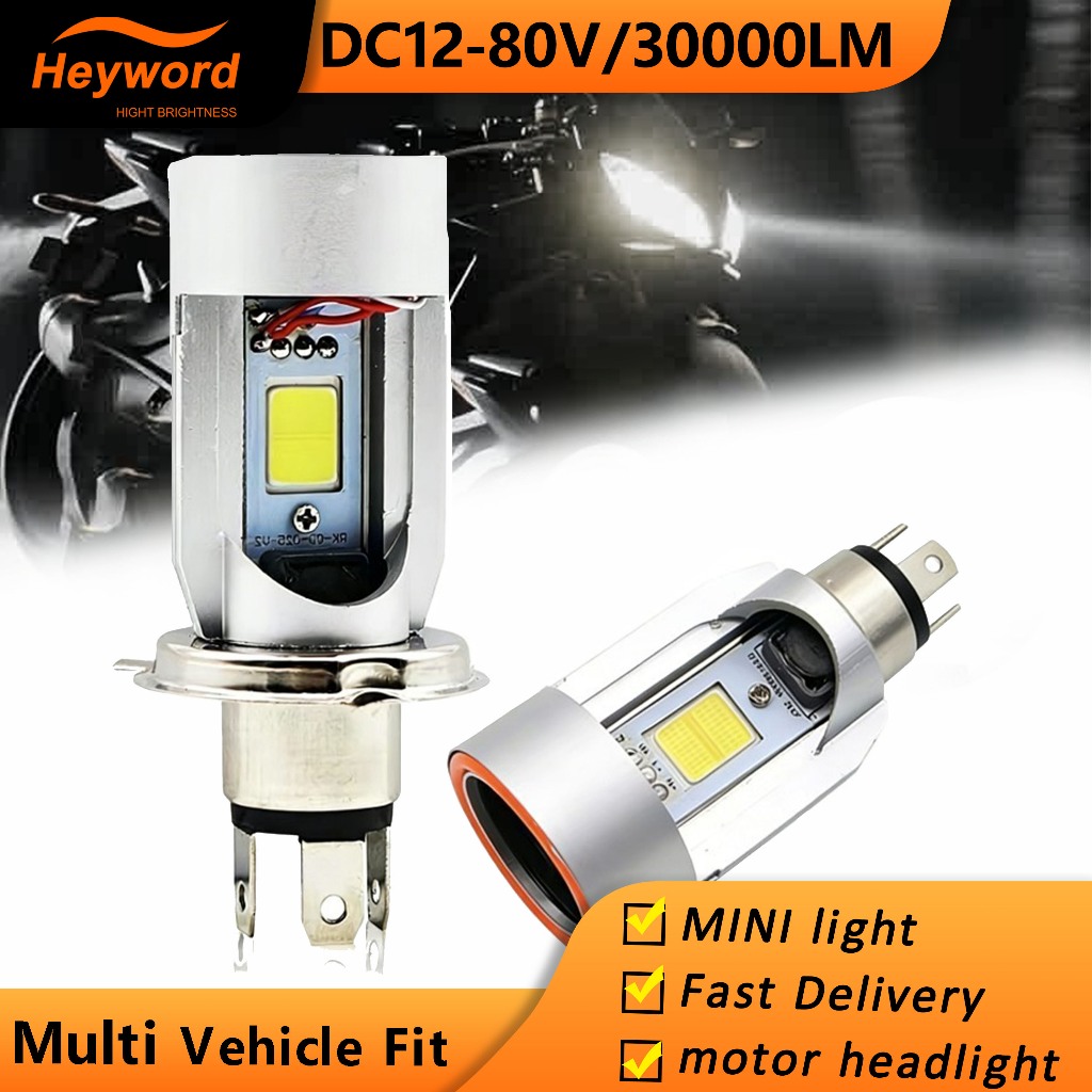 Heyword 1 PC รถจักรยานยนต์ LED ไฟหน้า RTD E01C H4 HS1 BA20D S2 หลอดไฟ 12W 30000LM DC 9-85V สําหรับมอ