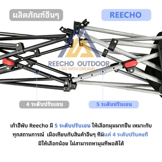 【REECHO OUTDOOR】 เก้าอี้แคมป์ปิ้ง เก้าอี้แคมป์ปิ้ง แบบพกพา เก้าอี้สนามพับได้ รองรับน้ําหนักได้ถึง 150 กก.