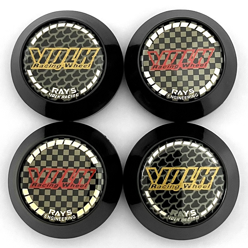4PCS 65mm เรซิ่นโลโก้ Volk Racing Rays รถศูนย์ล้อหมวก Rays TE37 CE28 RE30 ZE40 ล้อขอบฝาครอบ