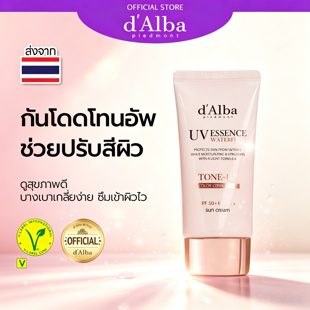 DAlba UV Essence Waterfull Tone-Up Sun Cream SPF 50 PA 50ml dAlba Sunscreen Essence Waterfull Tone-Up Formula