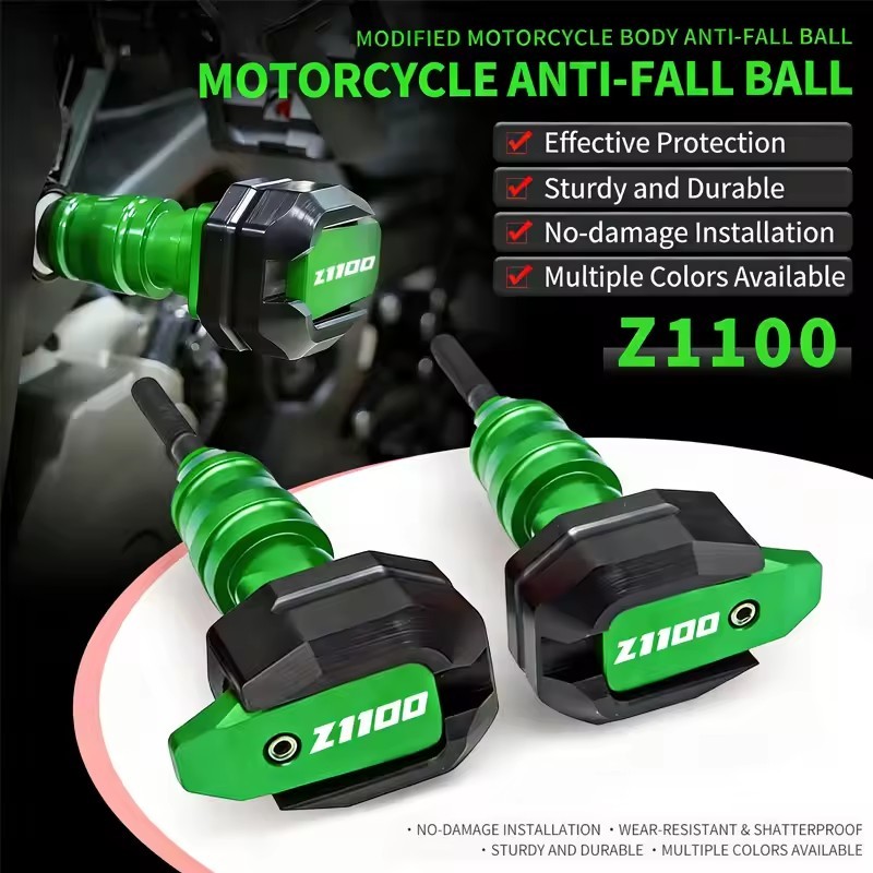 อุปกรณ์เสริมรถจักรยานยนต์ Falling กรอบป้องกัน Slider Fairing Guard Crash Pad Protector สําหรับ Kawas