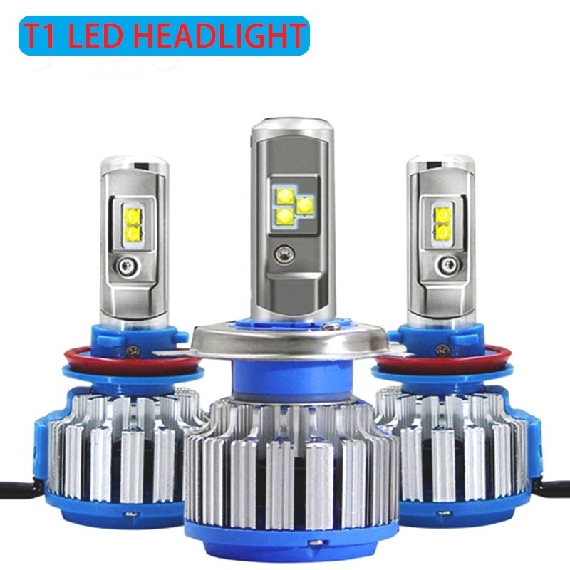 M5S T1 2PCS 100W 12000LM H11 9005 H7 H4 ไฟหน้ารถ LED 9006 HB4 ไฟหน้ารถ Canbus พัดลม 6500K