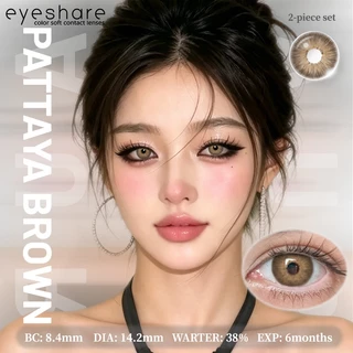 Eyeshare มีค่าสายตา 0.00‑‑6.00 PATTAYA คอนแทคเลนส์สีดํา 14.2มม. ค่า 1คู่