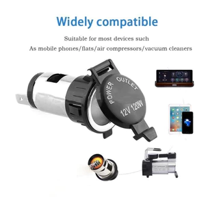 120W/250W Universal โลหะซ็อกเก็ตกันน้ํารถไฟแช็กสําหรับรถจักรยานยนต์รถบรรทุก ATV เรือ 12-24V อะแดปเตอร์