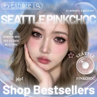 Eyeshare รุ่น SEATTLE คอนแทคเลนส์สี ขยายดวงตาอย่างละมุน รายปี Dia14.5 ค่าสายตา 0.00 สีสีชมพู 2ชิ้น 1คู่