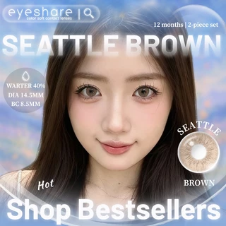 Eyeshare รุ่น SEATTLE คอนแทคเลนส์สี ขยายดวงตาอย่างละมุน รายปี Dia14.5 ค่าสายตา 0.00 สีสีชมพู 2ชิ้น 1คู่