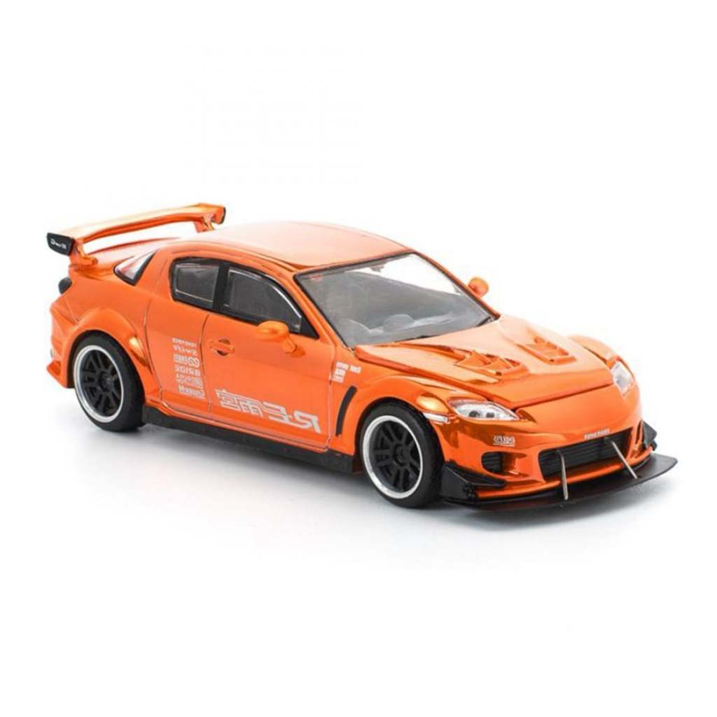 ป๊อปเรซ ราคา640281 1/64 MAZDA RX-8 RE-AMEMIYA CHROME ORANGE Diecast Scale รถโมเดล