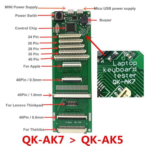 ใหม่ QK-AK7 QK-AK5 แล็ปท็อปแป้นพิมพ์ทดสอบอุปกรณ์ทดสอบเครื่องมือเครื่องอินเทอร์เฟซ USB พร้อมสายเคเบิล