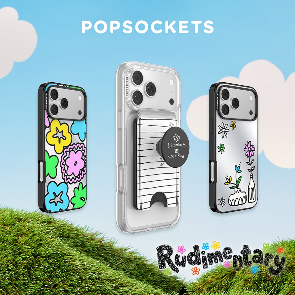 PopSockets Rudymentary PopWallet+ สําหรับ MagSafe | กระเป๋าสตางค์จับโทรศัพท์และโทรศัพท์ระดับพรีเมี่ย