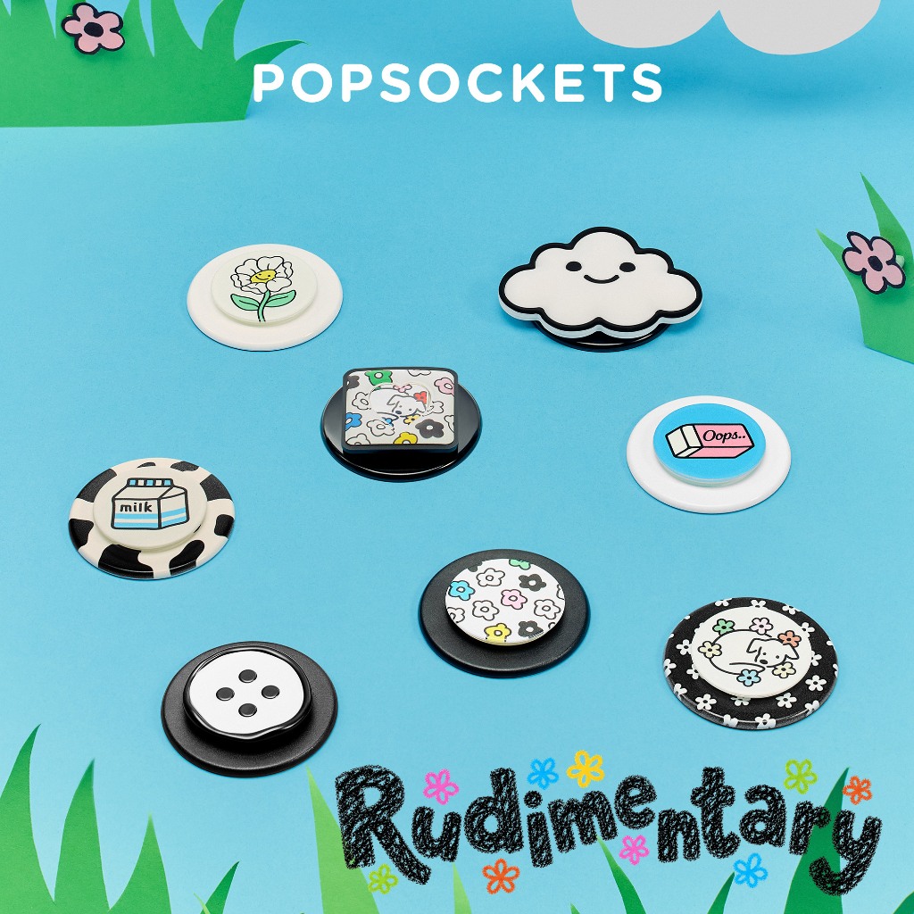 PopSockets Rudymentary PopGrip | ด้ามจับโทรศัพท์ระดับพรีเมียม | ป๊อปกริป | ป๊อปซ็อกเก็ต | ป๊อปซ็อกเก็ต | ป๊อปโซเก็ต | ป๊อปซ็อกเก็ต
