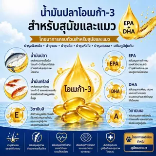Love Pet Prosper น้ำมันปลา Omega 3 สำหรับสุนัขและแมว แคปซูลน้ำมันปลา ดูแลผิวและขน เสริมการดูแลประจำวัน 80 เม็ด พร้อมส่งไทย เก็บเงินปลายทาง