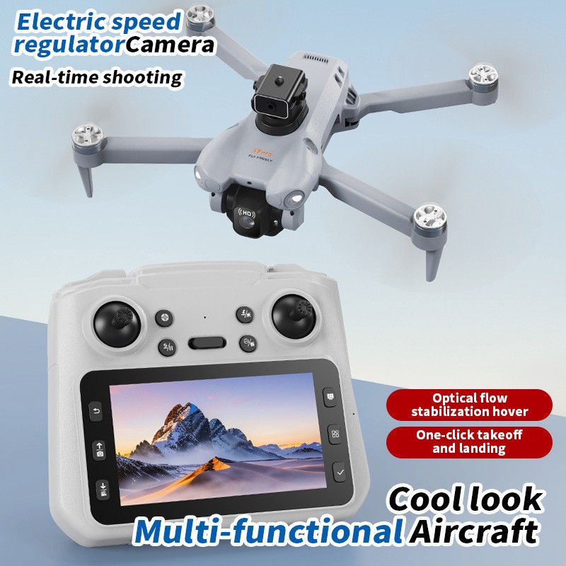 สไตล์ใหม่ i7 PRO Drone ของเล่น 4K High-Definition Aerial Photography พร้อมหน้าจอรีโมทคอนโทรล Quadcopter มอเตอร์ไร้แปรงอัจฉริยะหลีกเลี่ยงอุปสรรคเด็ก En