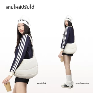 FULL DESIGN Fluffy กระเป๋ากันน้ําสะพายไหล่น้ําหนักเบา พร้อมหลายช่องเก็บของ สำหรับการทำงาน การเดินทาง และการใช้งานประจำวัน