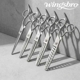 Wingbro 6.5 นิ้วกรรไกรตัดแต่งทรงผม 6 นิ้วกรรไกรผอมบางกรรไกรตัดผมมืออาชีพตัดบางเครื่องมือจัดแต่งทรงผม Hairdressing เฉือน