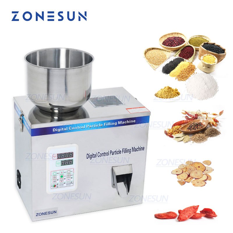 ZONESUN 5-500g เครื่องชั่งน้ําหนักเม็ดไฟฟ้า | ฟิลเลอร์อัตโนมัติสําหรับเครื่องเทศเมล็ดธัญพืชเมล็ดกาแฟ