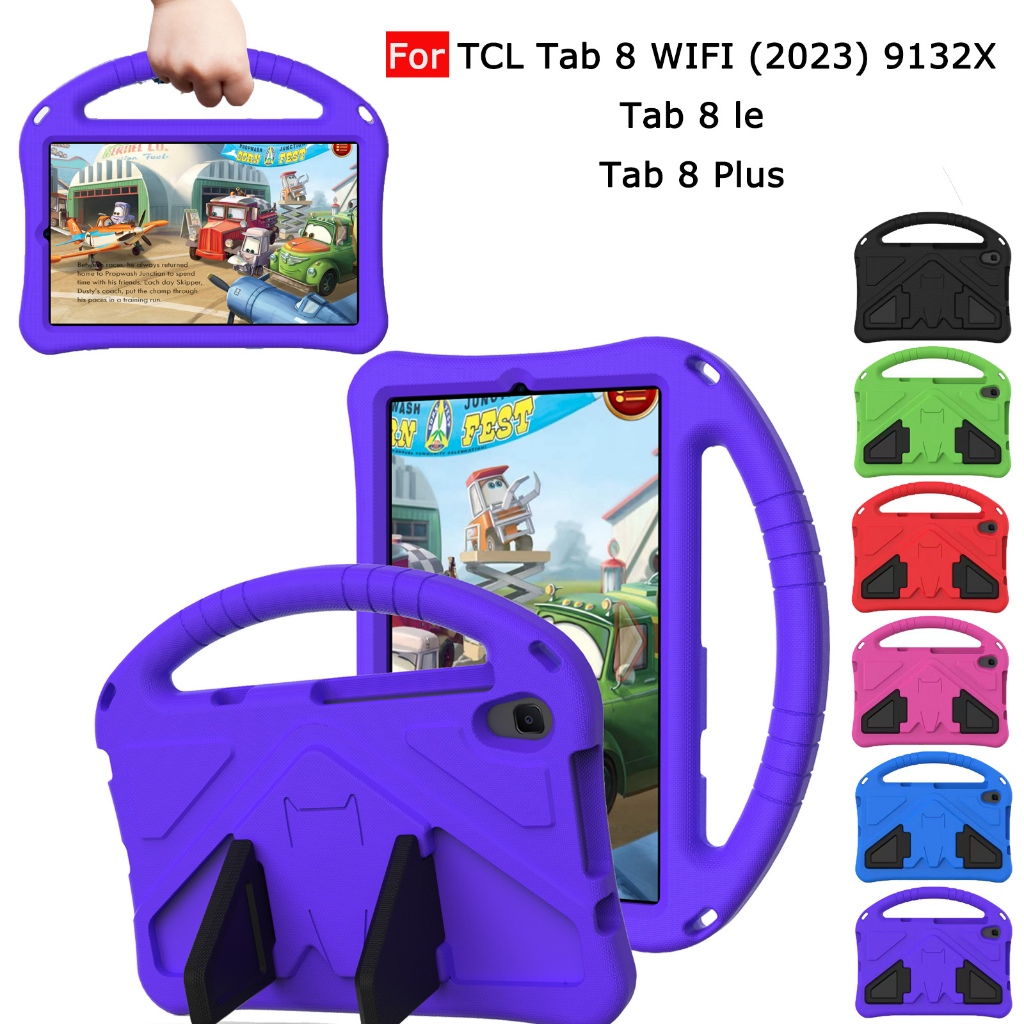 สําหรับ TCL Tab 8 LE / WIFI (2023) 9132X กรณีแท็บเล็ต EVA เด็กความปลอดภัยครอบคลุมขาตั้งสําหรับ TCL T