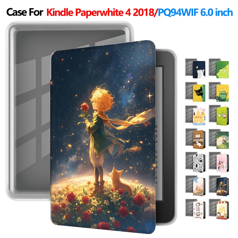 E-Book ฝาครอบสําหรับ Kindle Paperwhite4 10th Gen 6.0 นิ้ว PQ94WIF น่ารักการ์ตูนอะคริลิคกรณี
