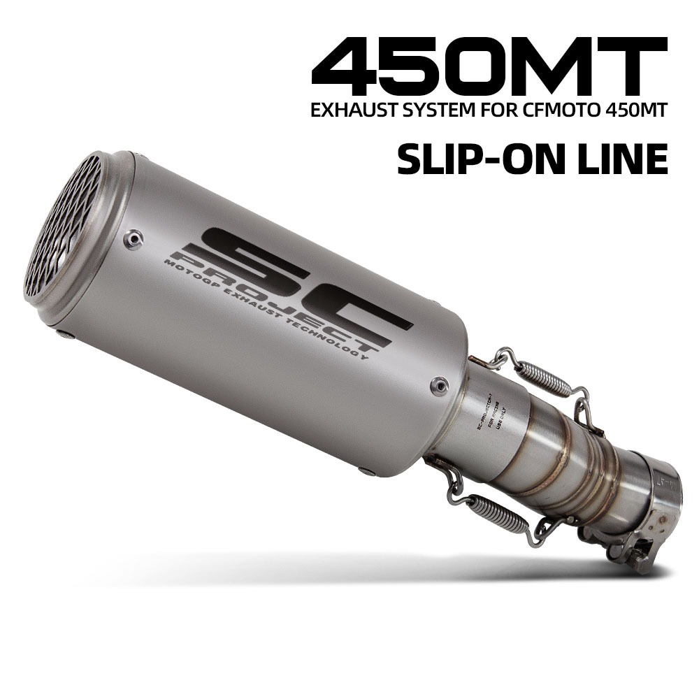 SC Project CR-T racing รถจักรยานยนต์ท่อไอเสียชุด Slip On Line สําหรับ CFMOTO 45OMT