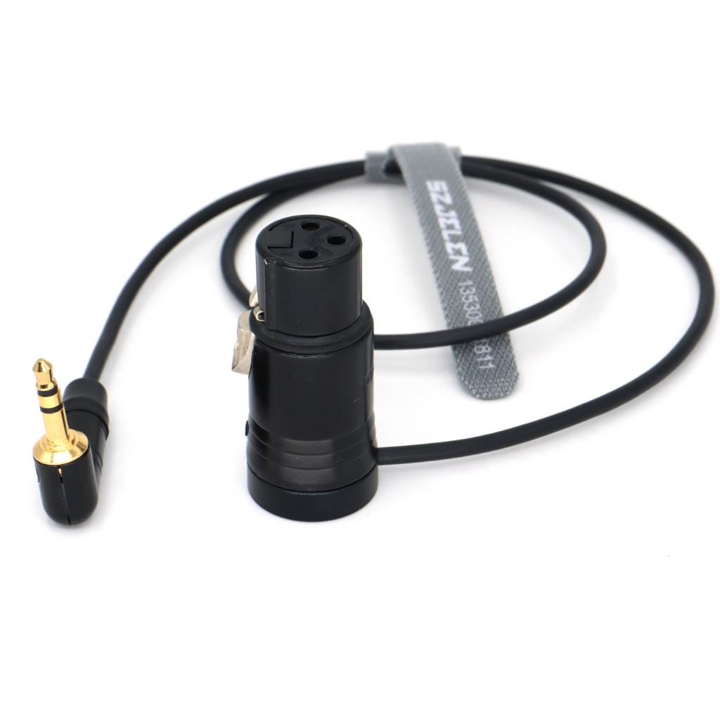 แจ็คสายสัญญาณเสียง 3.5 มม.TRS ถึง Low-Profile XLR 3Pin หญิงสําหรับ Sennheiser SK 500 G4