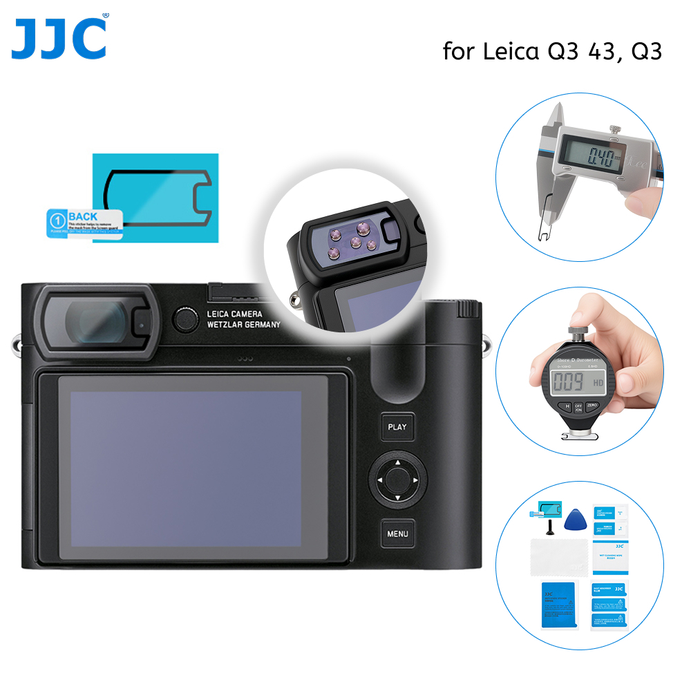 JJC ฟิล์มกันรอยช่องมองภาพสําหรับ Leica Q3 43 & Q3, AR เคลือบ Anti-Reflection Anti-Scratch 9H ความแข็