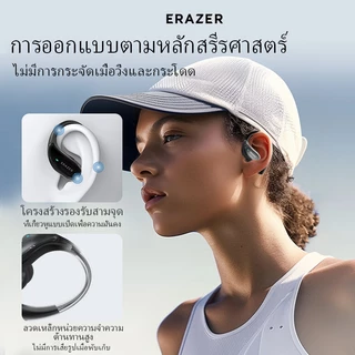 ERAZER XT80 Pro Bluetooth 6.0 ANC ชุดหูฟังบลูทูธตัดเสียงรบกวน IPX5 ชุดหูฟังกีฬากันน้ํา OWS