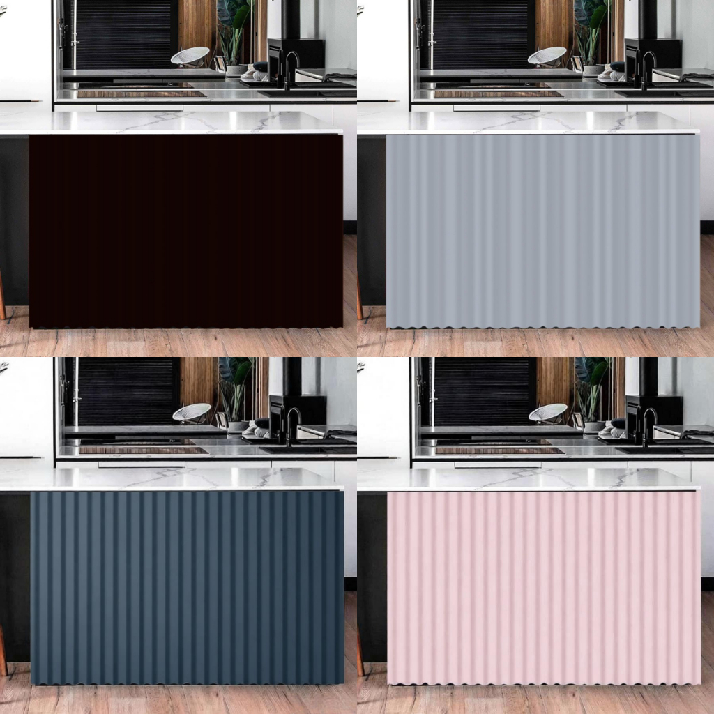 【12H Ship】50x70CM ที่มีคุณภาพสูงตู้ครัวประตูม่านสีดำสีขาวสีเทาสีฟ้าสีเบจสีน้ำตาลแอปริคอทสีม่วงสีเขียวสีส้มสีชมพูหนาสักหลาดกันน้ำอ่างล้างจานตู้ประตูม่าน Kitchen Sink Cabinet Door Curtain