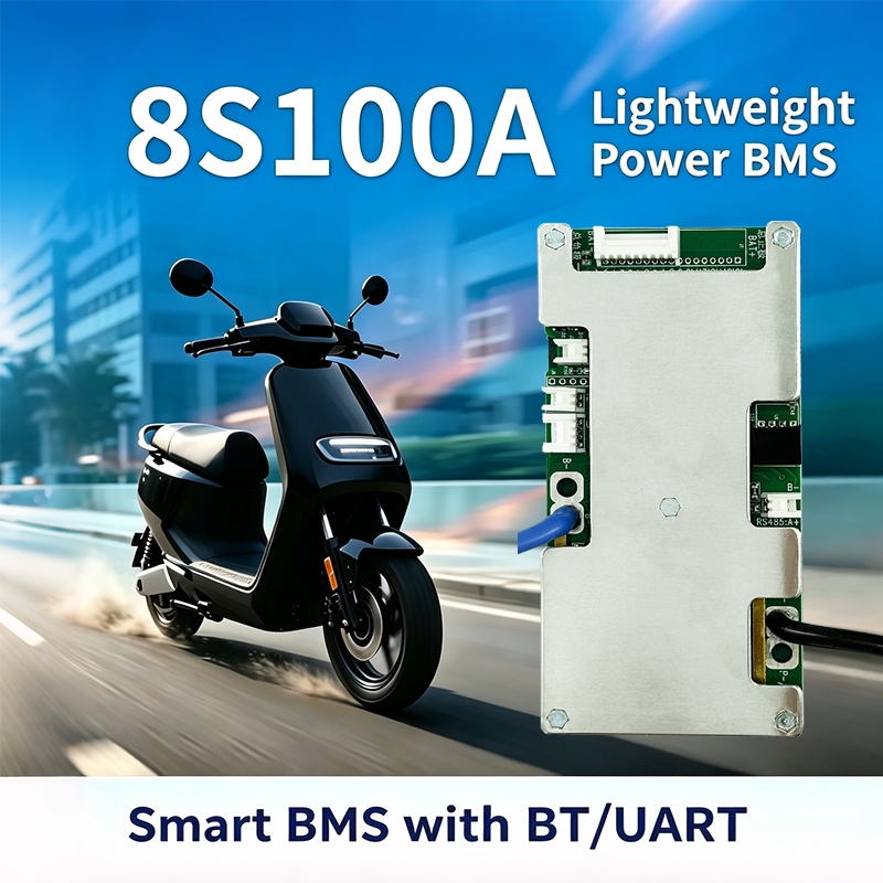 YDE สมาร์ท BMS PCBA บอร์ด 8S 24V บลูทูธแอพ Balance UART 30A 60A 100A LiFePO4 LFP สําหรับจักรยานไฟฟ้า