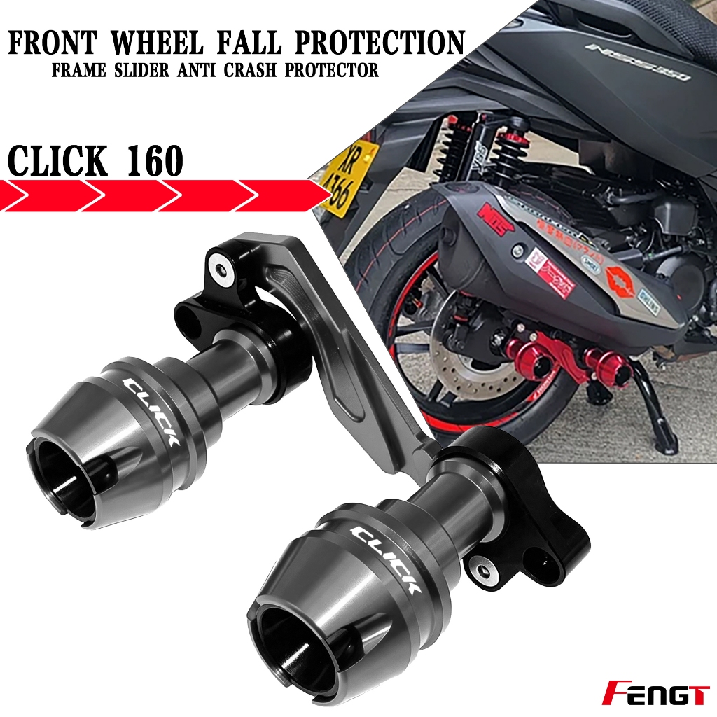 สําหรับ Honda CLICK160 CLICK 160 Muffler Slider ท่อไอเสีย Protector Sliders Heavy Duty กรอบ Slider A